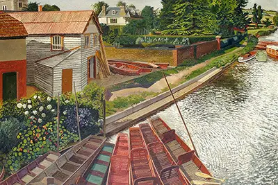 View from Cookham Bridge Stanley Spencer